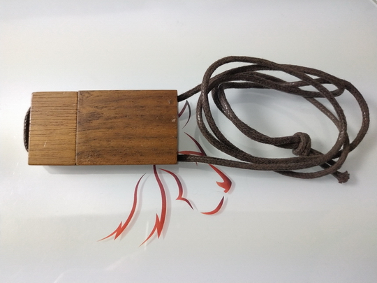 Pamięć USB w ekologicznej obudowie z rzemykiem